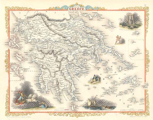 97-Europe, Mediterranean, Balearic Islands and Greece Map By John Tallis