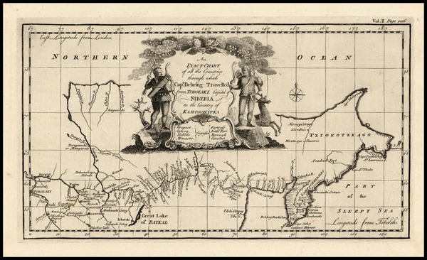 28-World, Polar Maps, Asia, Central Asia & Caucasus and Russia in Asia Map By Emanuel Bowen