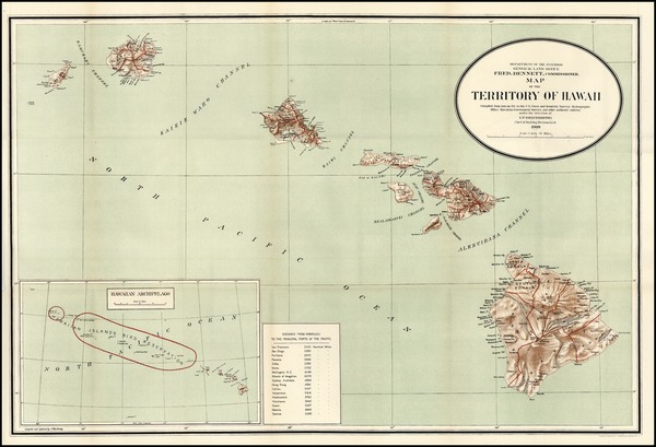 51-Hawaii, Australia & Oceania and Hawaii Map By U.S. General Land Office