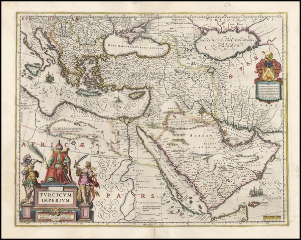 3-Europe, Turkey, Mediterranean, Asia, Middle East and Turkey & Asia Minor Map By Willem Jans