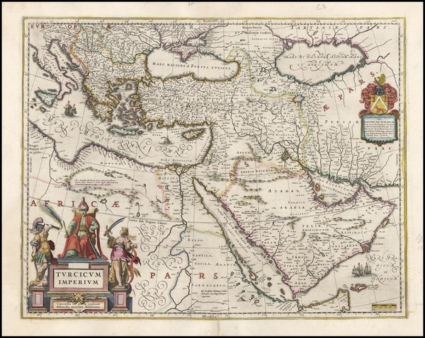 17-Europe, Turkey, Mediterranean, Asia, Middle East and Turkey & Asia Minor Map By Willem Jans