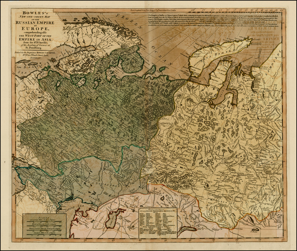 87-Russia, Ukraine, Central Asia & Caucasus and Russia in Asia Map By Carington Bowles