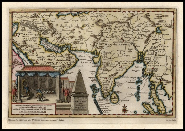 71-Southeast Asia, Other Islands and Central Asia & Caucasus Map By Pieter van der Aa