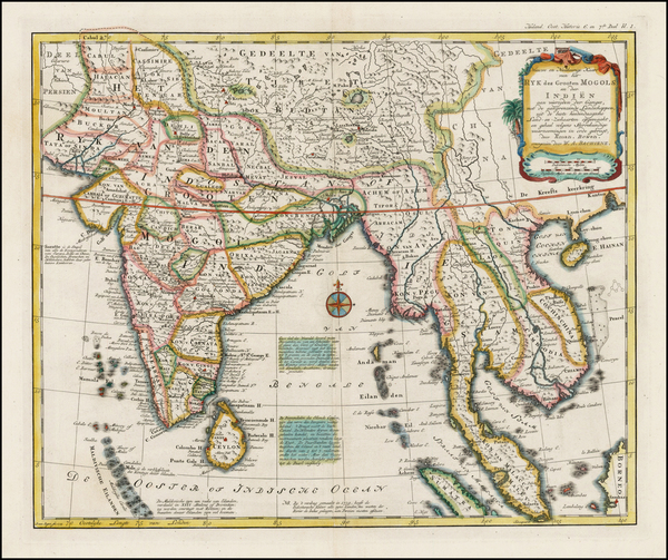 71-India and Southeast Asia Map By Willem Albert Bachienne