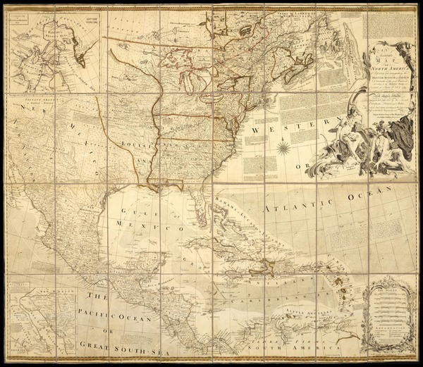 46-United States and North America Map By Robert Sayer