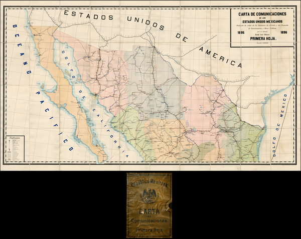 35-Texas, Southwest, Mexico and Baja California Map By Instituto Litografico de Berlin