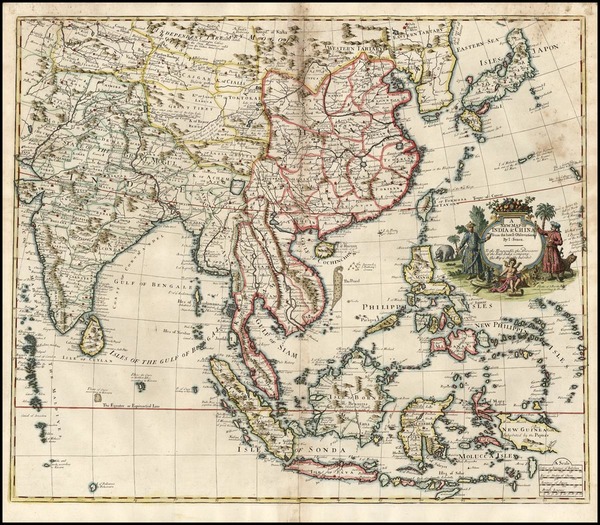 92-Asia, China, Japan, India and Southeast Asia Map By John Senex