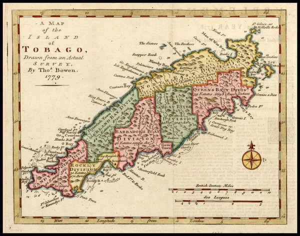38-Caribbean Map By Gentleman's Magazine