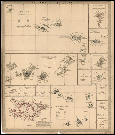 67-Atlantic Ocean, British Isles and Balearic Islands Map By SDUK