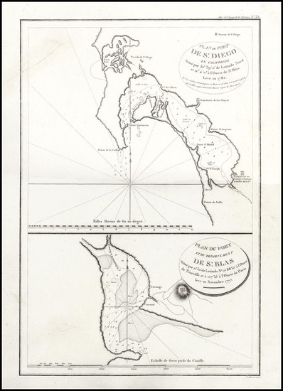 76-Mexico and California Map By Jean Francois Galaup de La Perouse