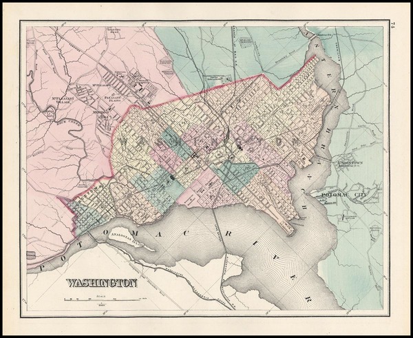 65-Washington, D.C. Map By O.W. Gray