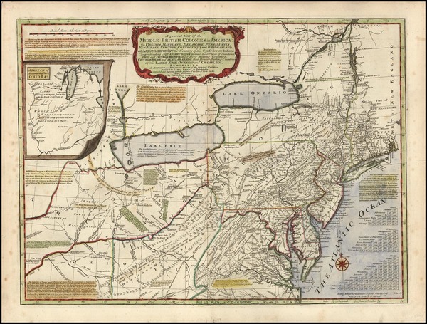 1-United States, Mid-Atlantic and Midwest Map By Lewis Evans / Sayer & Jefferys