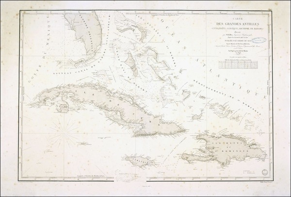 67-Southeast and Caribbean Map By Depot de la Marine