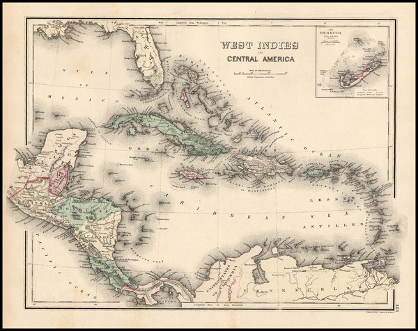 65-Caribbean Map By O.W. Gray