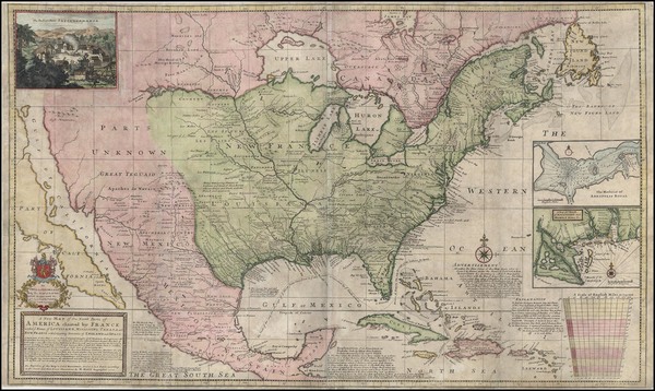 29-United States and North America Map By Herman Moll