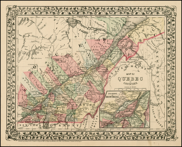 92-Canada Map By Samuel Augustus Mitchell Jr.