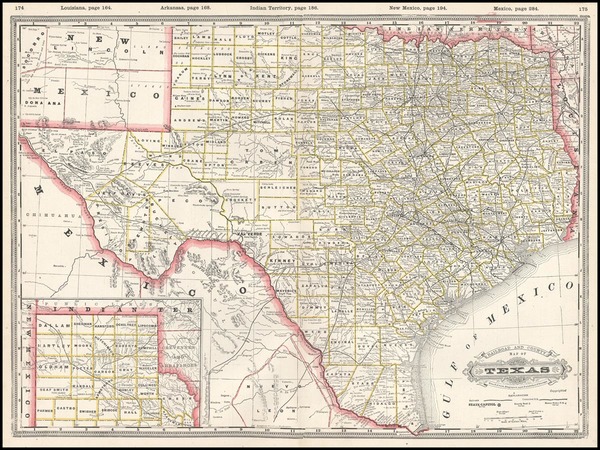 71-Texas and Southwest Map By George F. Cram