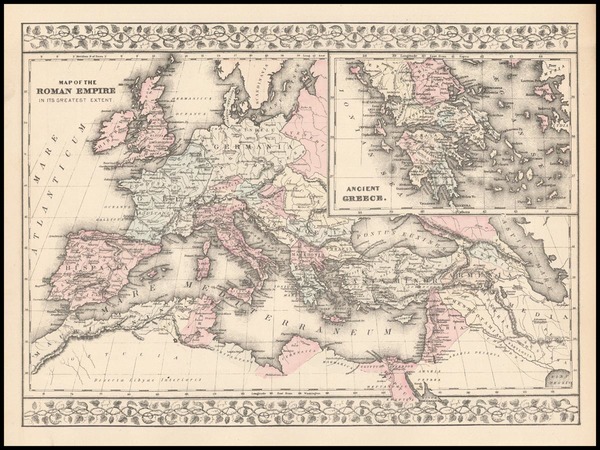 54-Europe and Europe Map By Samuel Augustus Mitchell