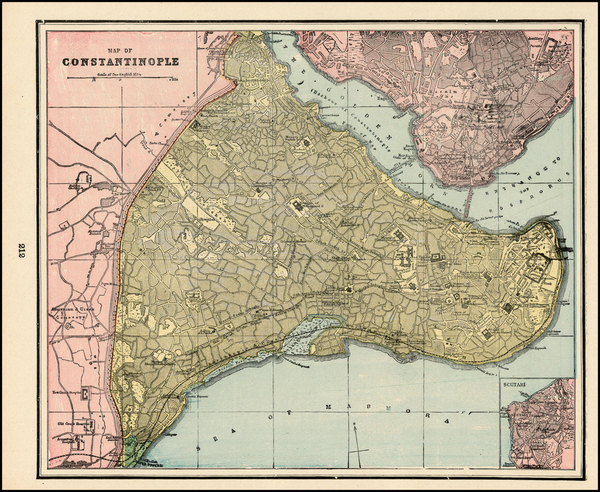 61-Europe, Turkey, Asia and Turkey & Asia Minor Map By George F. Cram