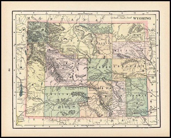 51-Plains and Rocky Mountains Map By George F. Cram