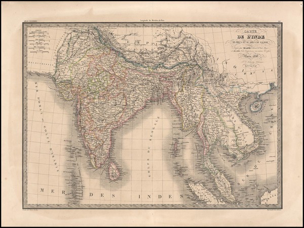 88-India, Southeast Asia and Philippines Map By Alexandre Emile Lapie