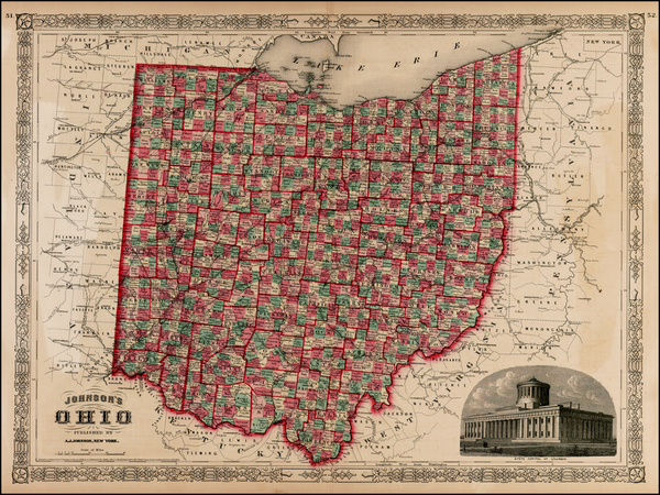 16-Midwest Map By Alvin Jewett Johnson