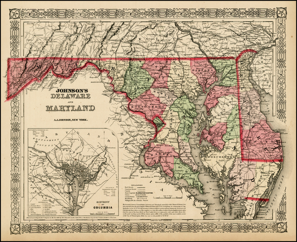 55-Mid-Atlantic Map By Alvin Jewett Johnson