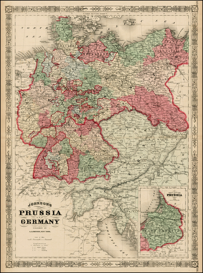 30-Europe, Baltic Countries and Germany Map By Alvin Jewett Johnson