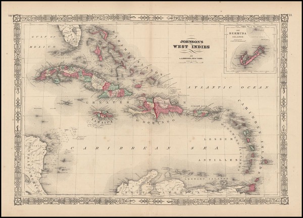 15-World, Atlantic Ocean, Australia & Oceania and Oceania Map By Alvin Jewett Johnson