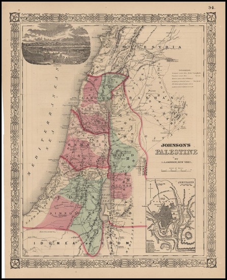 9-Asia and Holy Land Map By Alvin Jewett Johnson