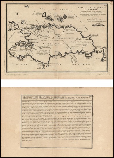 16-Caribbean Map By Nicolas de Fer