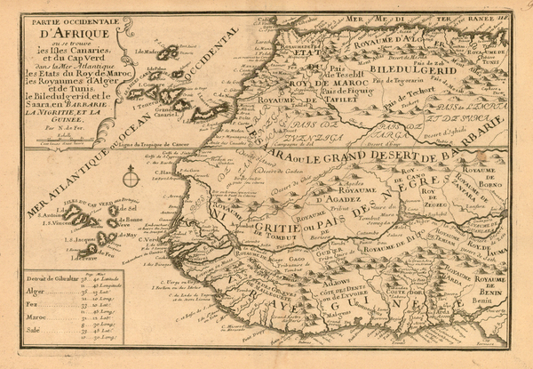 97-Africa, North Africa, West Africa and African Islands, including Madagascar Map By Nicolas de F