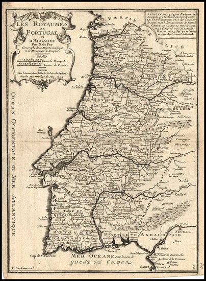 90-Europe and Portugal Map By Nicolas de Fer