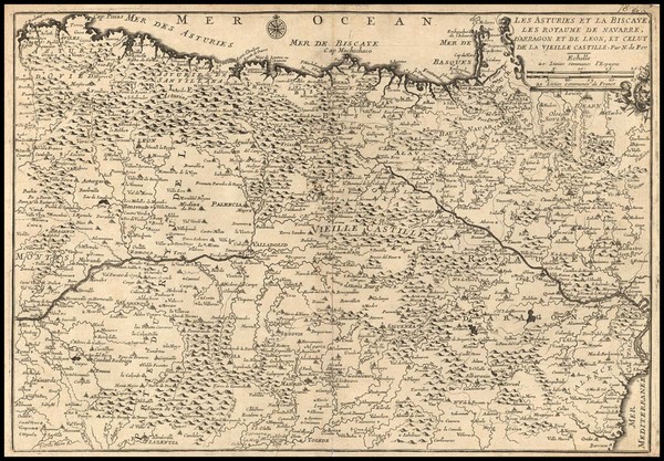 69-Europe and Spain Map By Nicolas de Fer