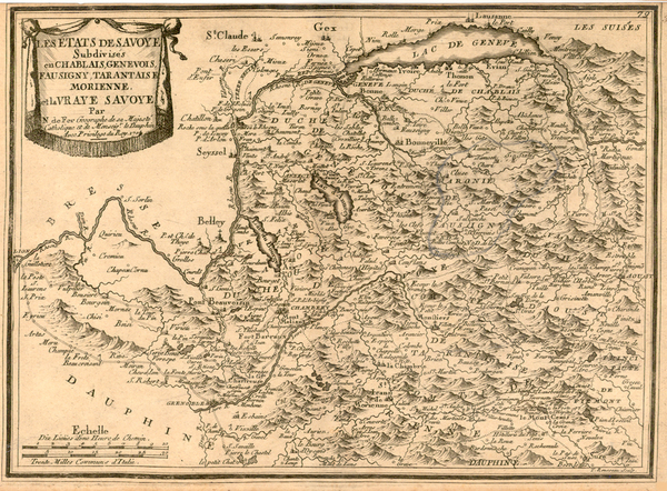 8-France and Italy Map By Nicolas de Fer