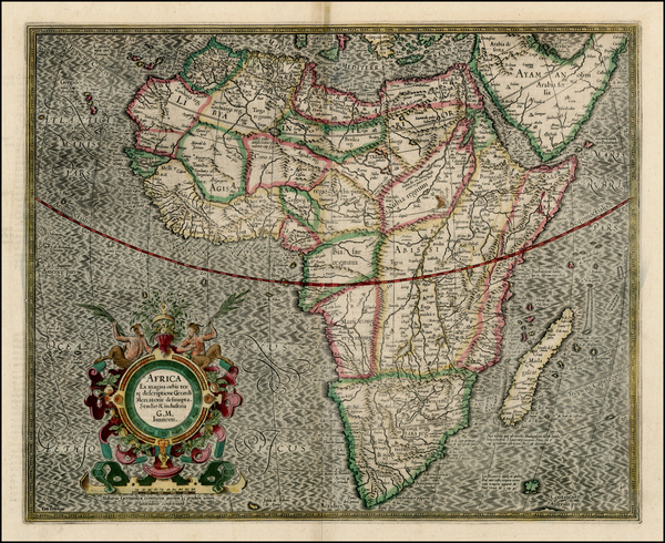 45-Africa and Africa Map By Gerard Mercator