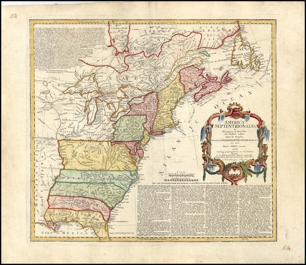 83-United States, Mid-Atlantic and Canada Map By Homann Heirs