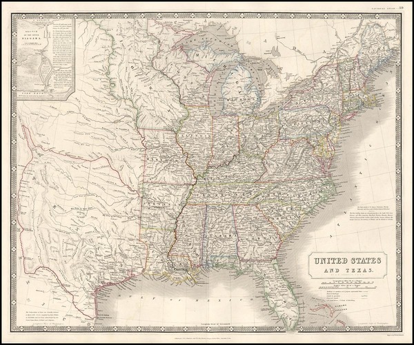 56-United States and Texas Map By Alexander Keith Johnston