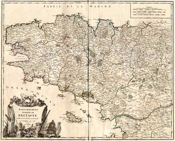 76-Europe and France Map By Gilles Robert de Vaugondy