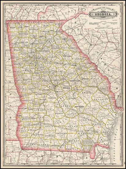 8-Southeast Map By George F. Cram