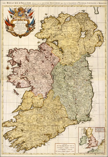 21-Ireland Map By Alexis-Hubert Jaillot