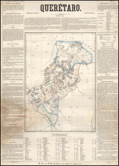 94-Mexico Map By Antonio Garcia y Cubas