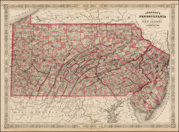 39-Mid-Atlantic and Southeast Map By Alvin Jewett Johnson