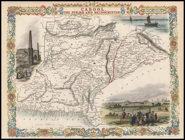 58-Asia, India, Central Asia & Caucasus and Middle East Map By John Tallis