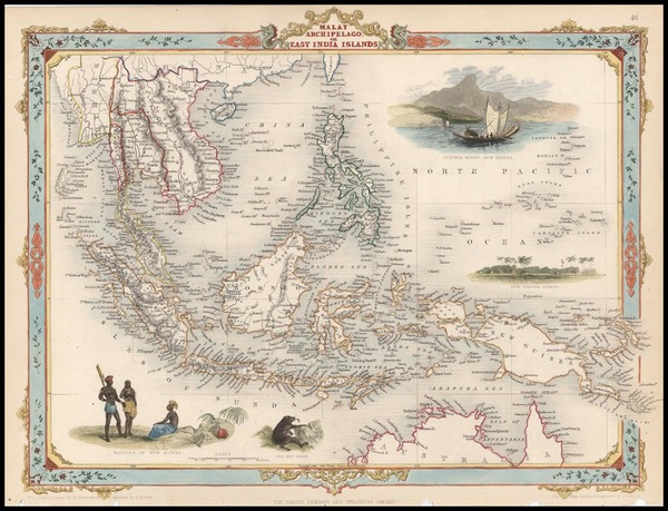 88-Asia, Southeast Asia and Philippines Map By John Tallis