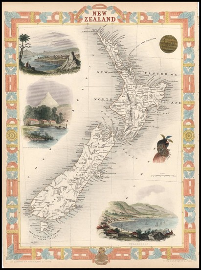 92-Australia & Oceania and New Zealand Map By John Tallis