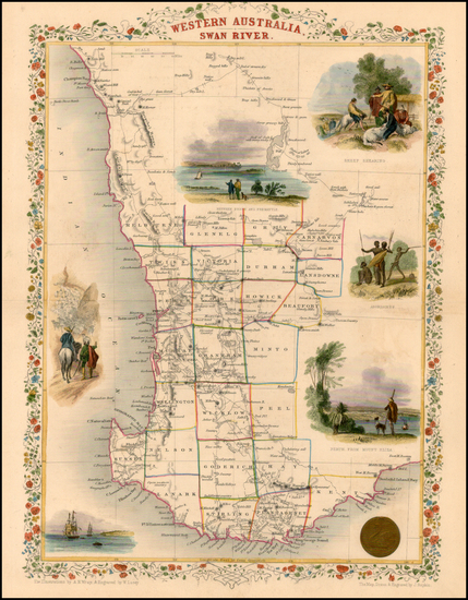 48-Australia & Oceania and Australia Map By John Tallis