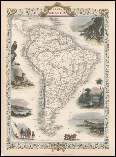 61-South America Map By John Tallis