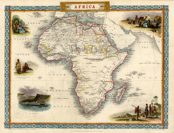 57-Africa and Africa Map By John Tallis