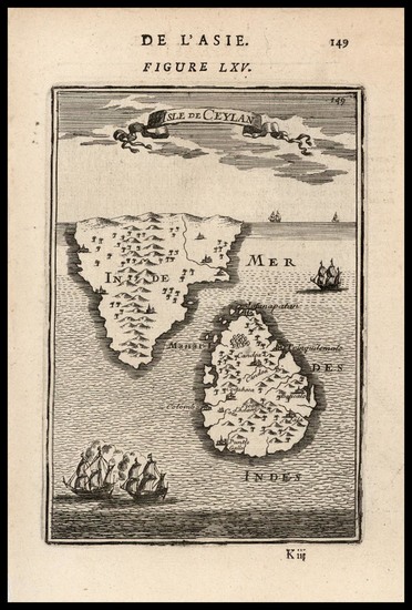 95-India and Other Islands Map By Alain Manesson Mallet